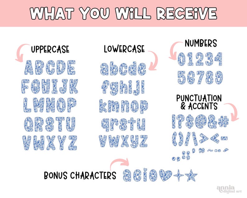 Chinoiserie Doodle Alpha Pack PNG, Lace Blue Toile Alphabet Letters ...
