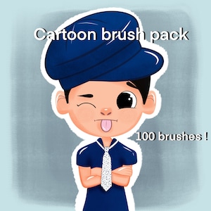 100 cartoon procreate brushes