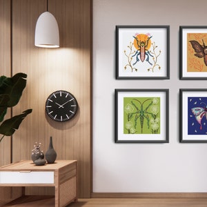 insect illustration print set / Insect art ideas / insect art pack / art nouveau insects / bug clip art / beetle clip art