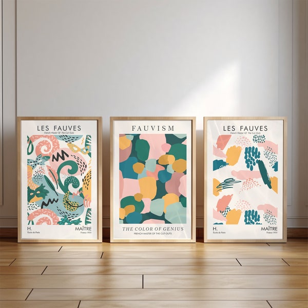 Matisse Print 3er Set, Galerie Wand Bundle, Ausstellung Poster, zeitgenössische Kunst Drucke, Landschaftskunst, hochwertige druckbare, Maitre Art Print