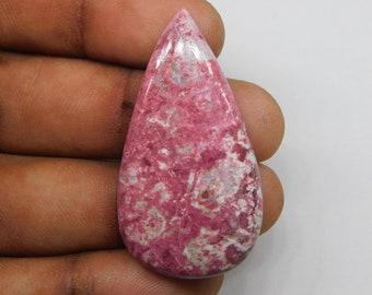 100% Natural !! Thulite Gemstone Loose Thulite Cabochon Gemstone, Top Quality Thulite Gemstone For Jewelry Use 42Cts.(42X22MM)