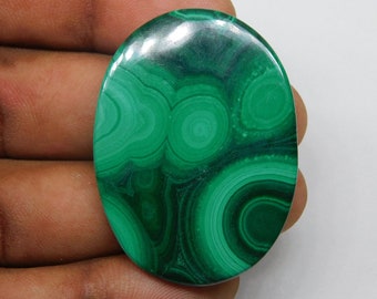 100% Natural Malachite Stone Malachite Gemstone, AAA Malachite Cabochon Malachite loose Malachite For Making Jewelry. [ 65 cts. 43X32 mm]