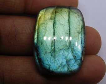 Rare!! Natural Labradorite Loose Stone, Blue Flashy Labradorite Cabochon Gemstone, Labradorite For Jewelry {33X23}mm.45 CTS. #316