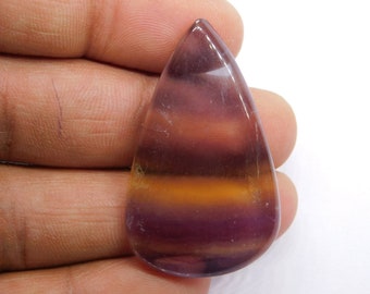 Attractive!! Fluorite Cabochon, Natural Multi Fluorite Gemstone, Low Price Fluorite Loose Stone For Jewelry 60Cts.