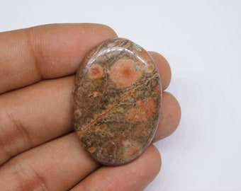 Amazing!!! Natural Morgan Hill Poppy Jasper Cabochon, Poppy Jasper Gemstone Semi Precious Loose Stone Jewelry 38Cts.