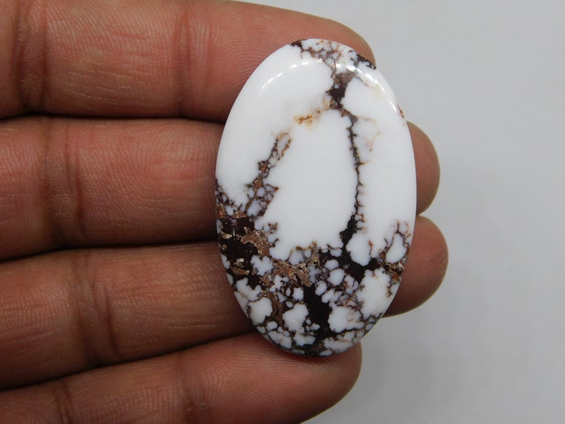 HIgh Wild Horse Magnesite, Cabochon, Wild Horse Cabochon, Magnesite Wild Horse Loose Gemstone Jewelry Making Stone, 69cts. image 3