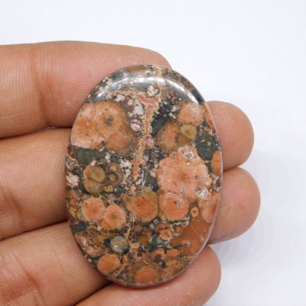 Amazing!!! Natural Morgan Hill Poppy Jasper Cabochon, Poppy Jasper Gemstone Semi Precious Loose Stone Jewelry 48Cts.