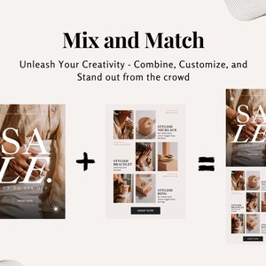 Mix and match example showing how to combine email sections for a custom layout.