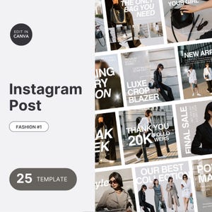 Minimalist Fashion Instagram Post, Modern Marketing Template, Boutique Brand IG Feed, Social Media, Instagram Ads, Clothing Business