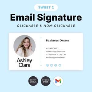 Clickable Email Signature Template: Modern Business Design (Gmail Template)