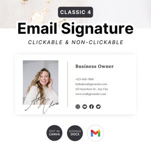 Clickable Email Signature Template: Professional Business Branding (Gmail Template)