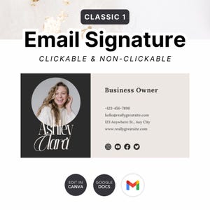 Klickbar mall för e-postsignatur: Canva och Google Docs (Gmail-mall)