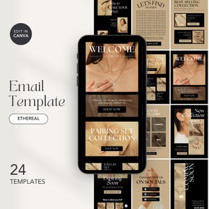 Editable Jewelry Email Template, Email Automation Template, Klaviyo Email Marketing, Email Sequence, Email Newsletter, Jewelry Business