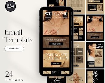 Editable Jewelry Email Template: Canva Marketing (Digital Download)