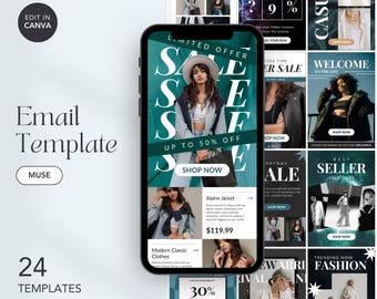Editable Fashion Email Template: Boutique Newsletter (Canva)