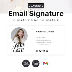 Professional Email Signature Template: Clickable Business Branding (Gmail Template)
