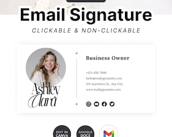 Professional Email Signature Template: Clickable Business Branding (Gmail Template)