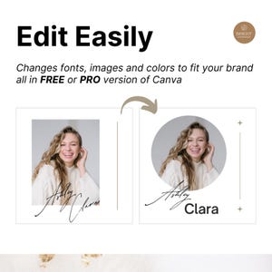 Easily customize this Canva email signature template by changing colors, fonts, images, and personal details. Fully compatible with Canva Free and Pro accounts. Perfect for freelancers, coaches, entrepreneurs, consultants, and small business owners who want to create a branded, professional email signature without design skills. Instantly downloadable and fully editable to match any business identity and personal branding needs.
