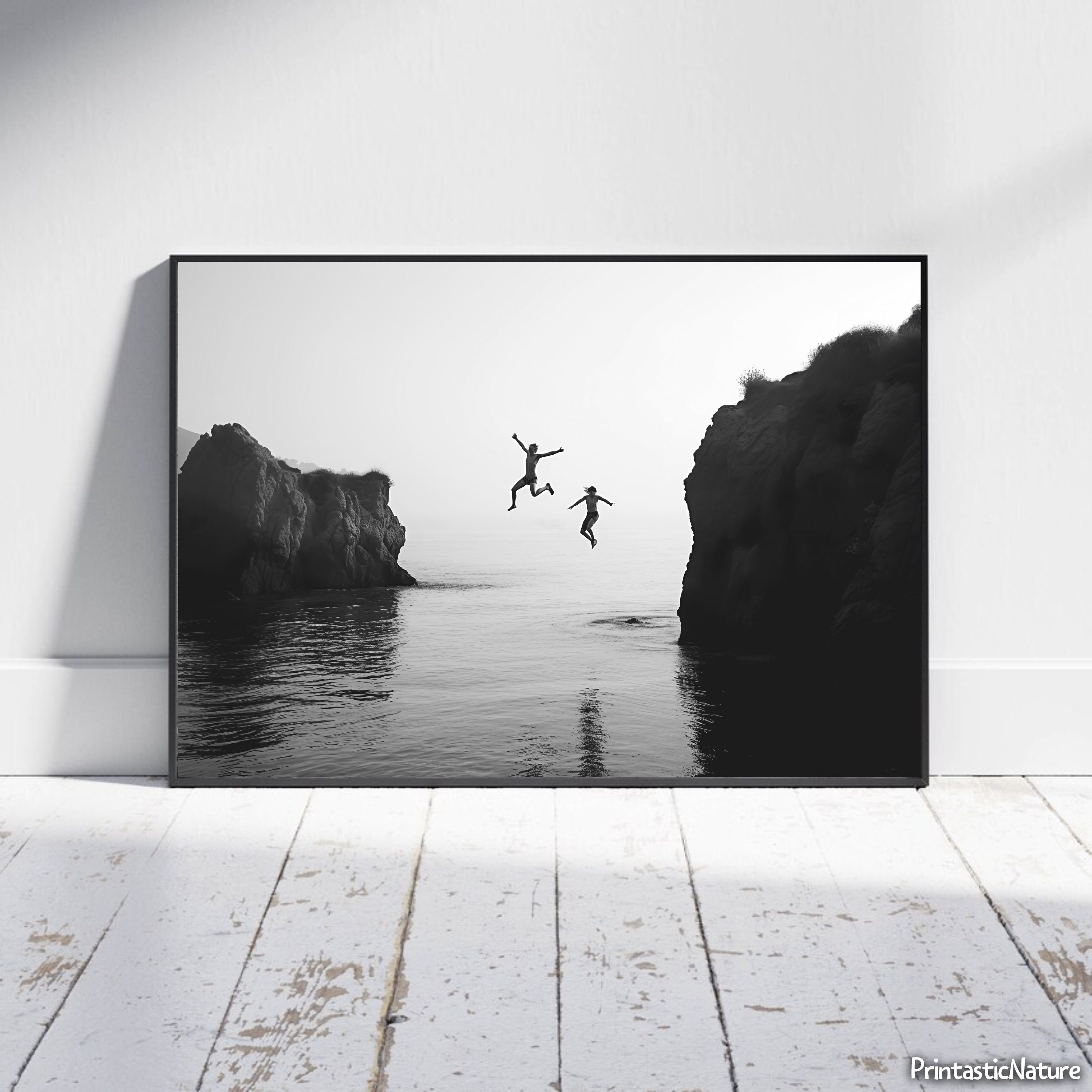 Fine Art Photography Print Black and White Ocean Minimalist Wall Art