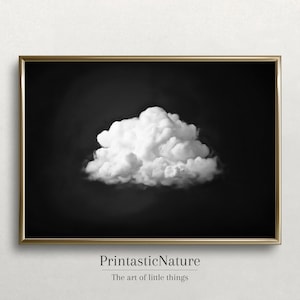 Wolke Wandkunst · Schwarze Wandkunst · Abstrakter Kunstdruck · Minimalistische Wandkunst · Indigo Kunst · Maximalist Dekor · Himmel Wandkunst · Nachthimmel Druck