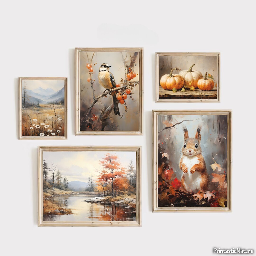 Vintage Fall Art Prints Set: Autumn Gallery Wall (digital Download) - Etsy
