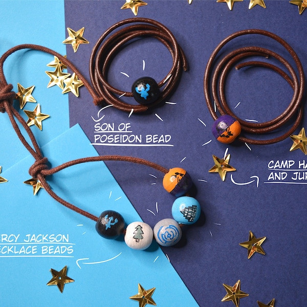 Collar de cuentas de Percy Jackson del campamento mestizo