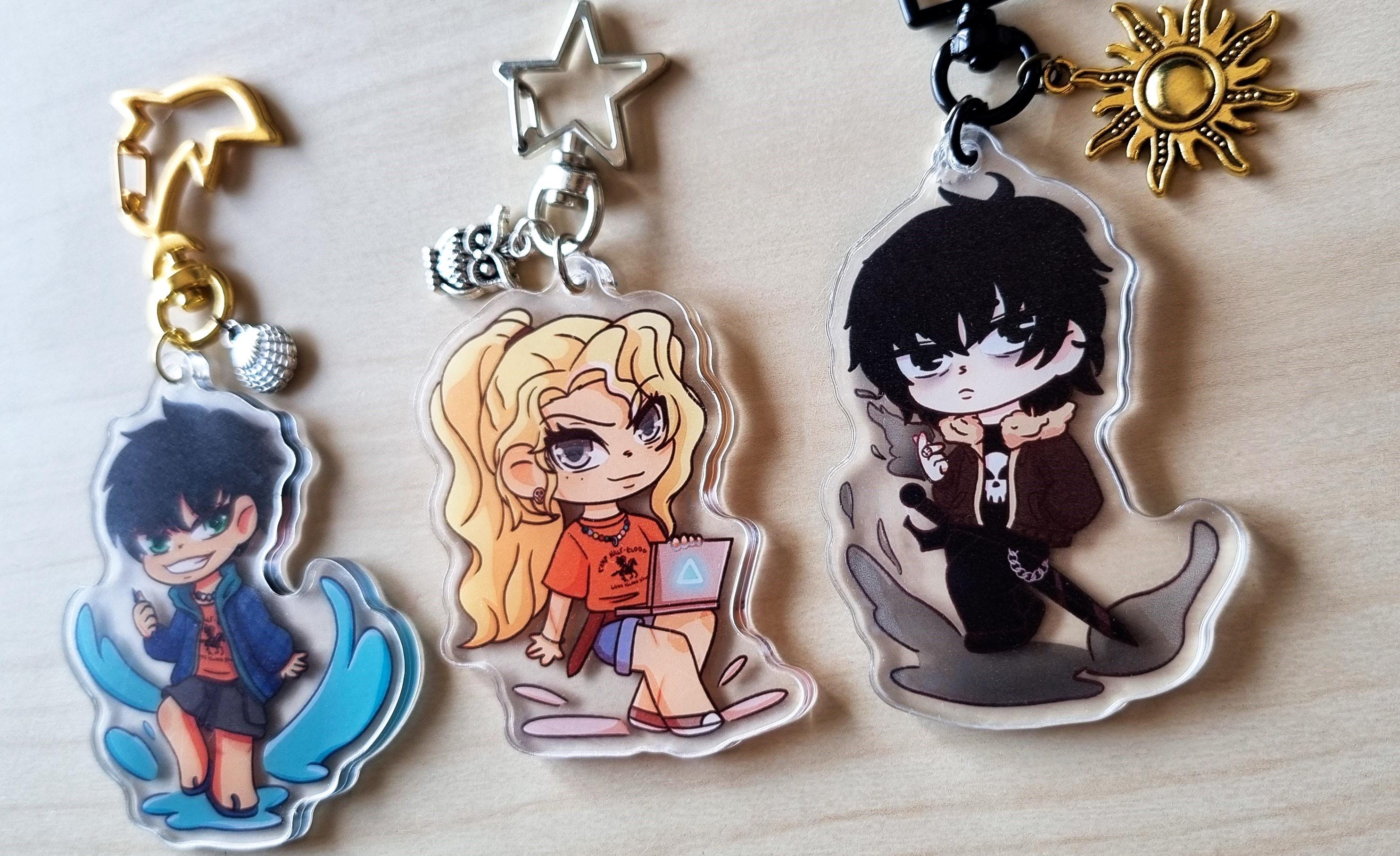 Percy Jackson, Annabeth Chase and Nico Di Angelo Inspired Acrylic Keychain  Charms and Sticker - Etsy Israel, image size:2969x1816