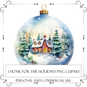 Home For the Holidays Digital Clipart Christmas Clipart Junk Journal Digital Scrapbook