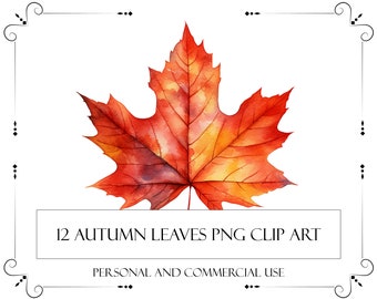 Autumn Leaves Clipart Watercolor Fall Leaves Clipart Autumn Watercolor Clipart Fall Leaves Clipart Autumn Decor Woodland Autumn Leaves