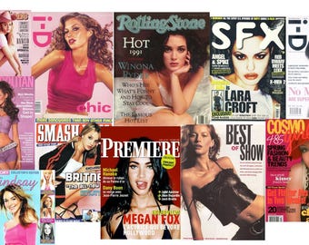 Y2K magazine posters / magazine poster / Y2K aesthetic / Y2K posters / Fashion posters / Britney Spears poster / Y2k / mcbling aesthetic /