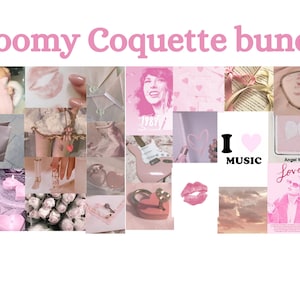 Coquette Aesthetic Poster Set of 15 / Coquette Aesthetic / Pink