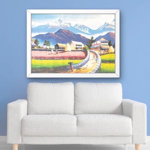 Nepali Village and mountain range