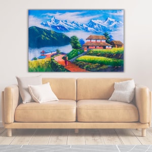 Nepali village with Mountain view