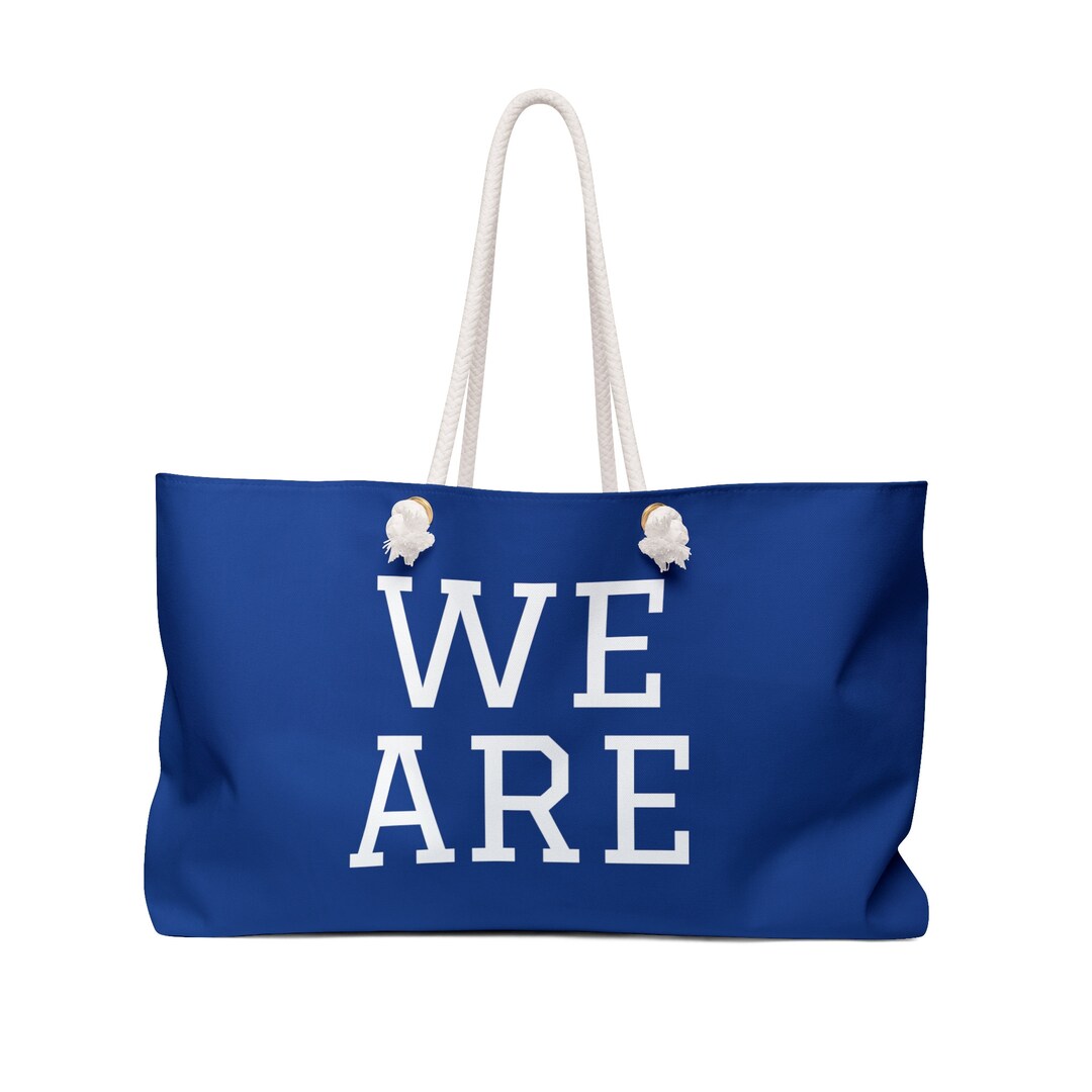 We Are Beach Weekend Weekender Bag Blue Beach Bag Beach Bag Etsy