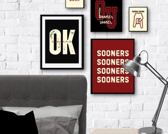 OKLAHOMA Inspired SET of 20+ Prints Dorm Room Decor