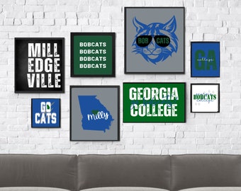 GEORGIA COLLEGE SET of 20+ Prints Dorm Room Decor