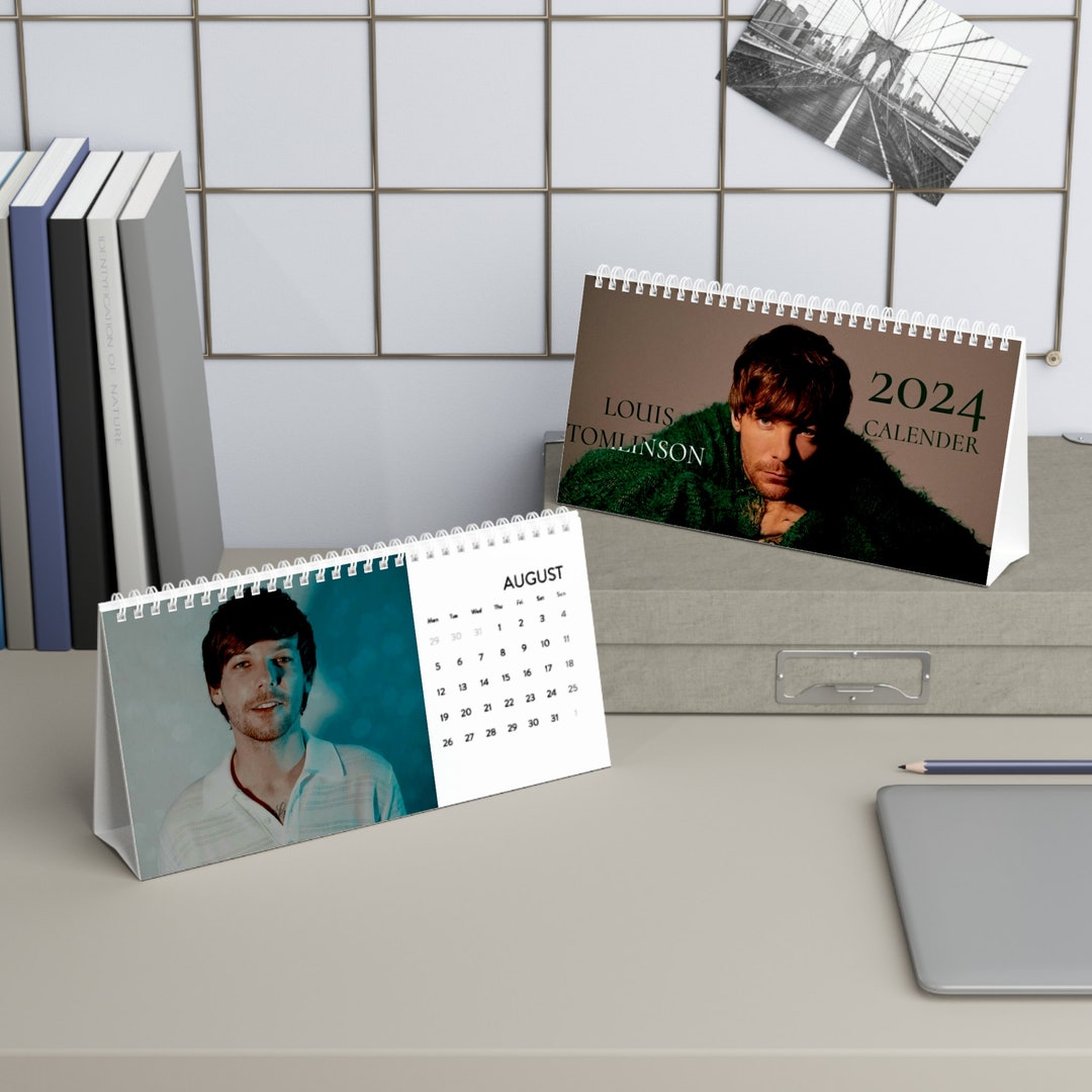 Louis Tomlinson Desk Calendar 2025 Grid Etsy