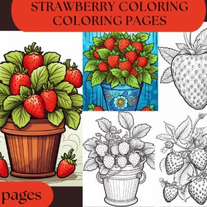 Strawberry lovers gift - Strawberry Dreamscape: 30 Luscious Berry-Themed strawberry Coloring Pages