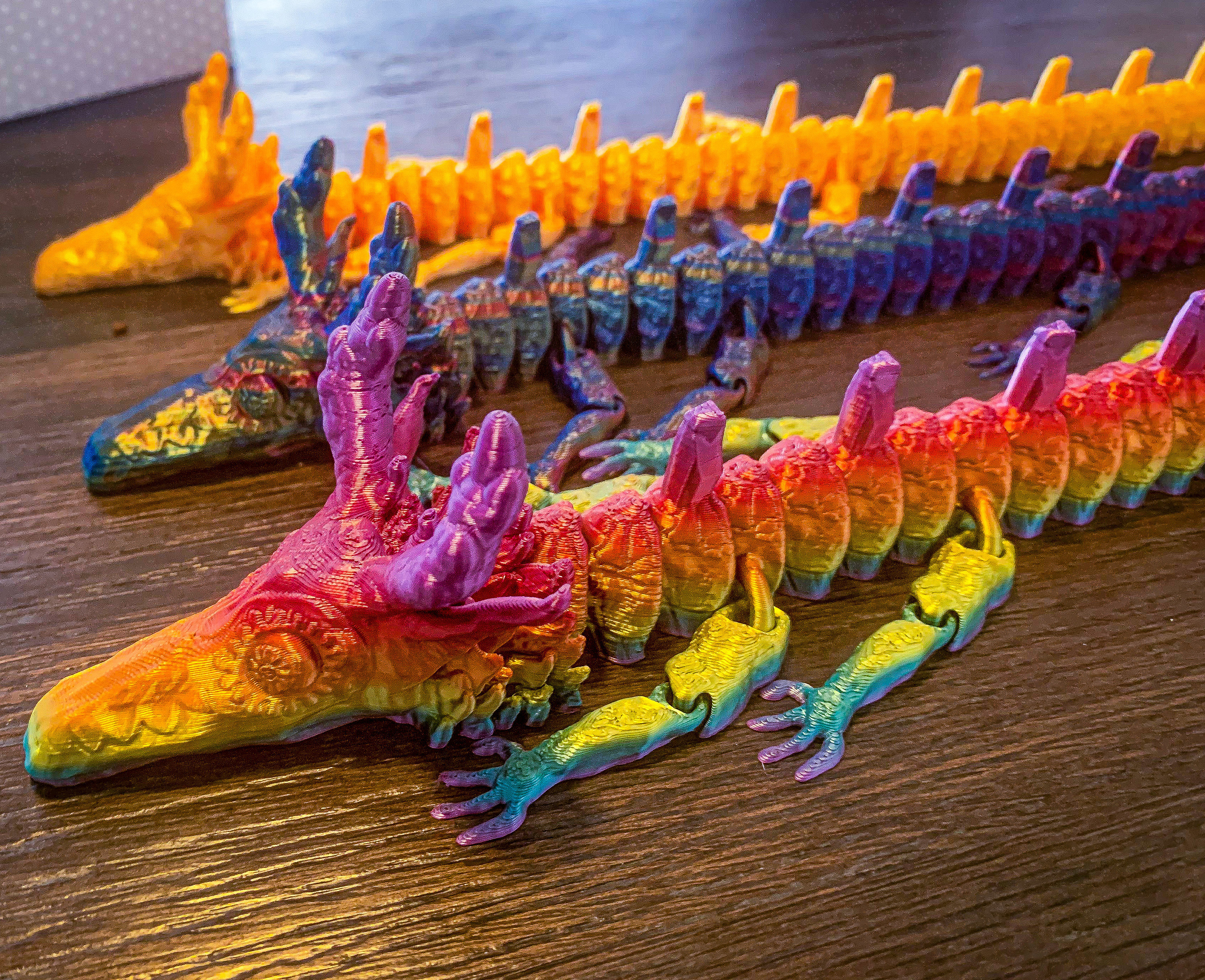 Articulated Light Dragon Flexible The Legend Of Zelda LOZ Tears of the Kingdom TOTK Desk toy Dragon 3D printed Birthday Fidget stress toy