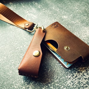 minimalistische leren portemonnee heren damesportemonnee handgemaakte geldportemonnee vegetarisch bruin lederen portemonnee leuke slanke portemonnee voor hem cadeau voor haar gepersonaliseerd