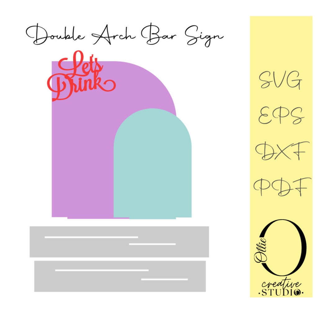 Lets Drink Bar Sign Double Arch Bar Sign Wedding Bar Drink Menu lets-drink-bar-sign-double-arch-bar-sign-wedding-bar-drink-menu