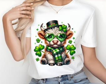 Highland Cow St. Patrick's Day Png, Retro St Patricks Day PNG, St Patty's Day png, Lucky PNG, St Patricks  Png, Irish Png, Cute Highland Cow