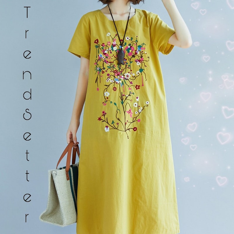 Dress With Textured Floral Embroidery main image 0
