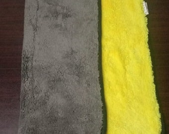 1 Pc, Micro Fiber Cloth with 600 GSM Double sided Yellow & Gray use Excellent in Car Glasses, Body cleaner Use in Kitchen Clean dust cleaner