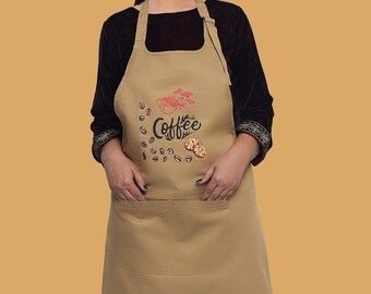 3 Pcs. Set Apron Select with 3 Color Option Attractive Hand made Embroidery Apron for Kitchen Cloth Protector Good Gift for Wife.