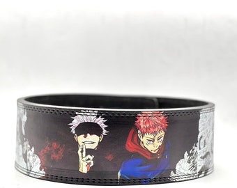Toji jujutsu Kaisen leren powerlifting riem: 4" breed, 10 mm dik