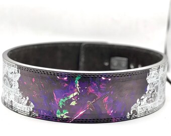 Zoro eendelige anime leren powerlifting riem: 4" zware hefboomriem