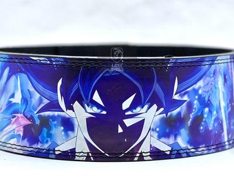 Leren Dragon Ball Z powerlifting-riem: 4" breed, 10 mm dik