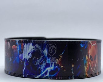 Demon Slayer Powerlifting Anime Belt QualityLeather Belt 4" Wide Heavy Duty 10mm Dikke Verstelbare Hendel Riem Gewichtheffen Riem