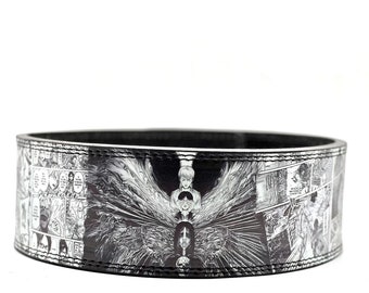 Attack on Titans Powerlifting Anime Belt QualityLeather Belt 4" Wide Heavy Duty 10mm dik verstelbare hendel riem Gewichtheffen riem